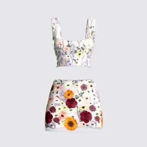 Finesse Madelyn Floral Lace Skirt